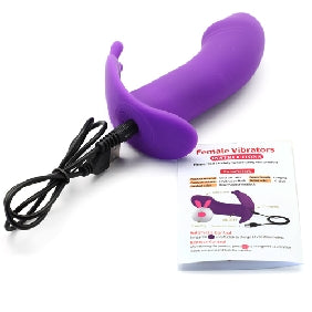 Purple Color 12-Speed Remote Control Rechargeable Silicone G-Spot Vibrator